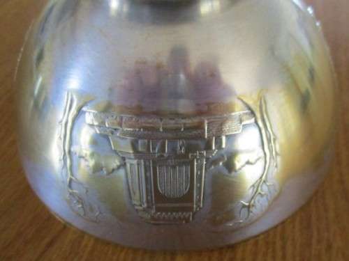 VINTAGE 1938 SILVER PLATE ON BRASS VOORTREKKER MONUMENT CENTENARY BOWL - MADE IN HOLLAND