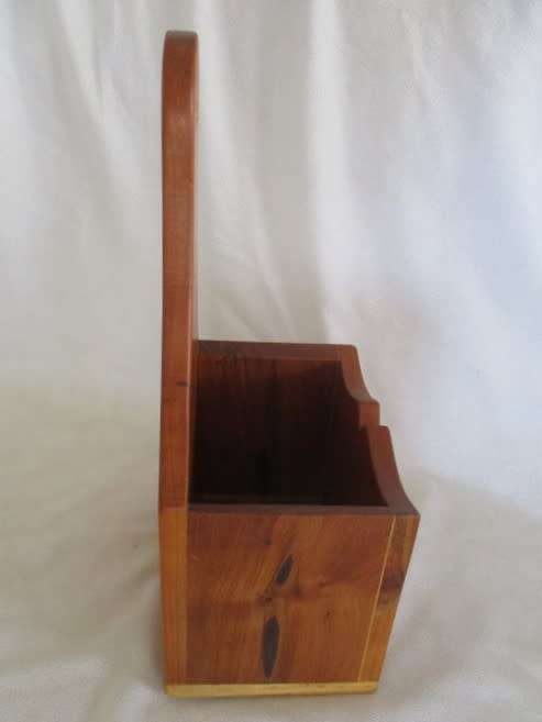 FOR ELEANOR ONLY - SOLID WOODEN WALL-HANGING SALT 'BOX' - GREAT FOR KITCHEN HERBS!