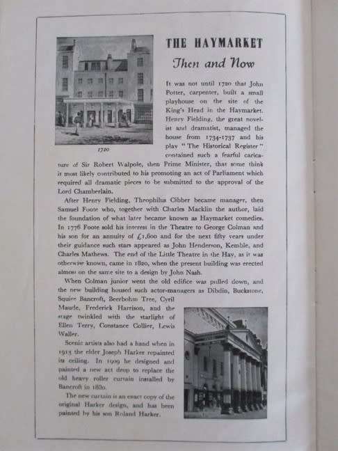 1960 FIRST PERFORMANCE PROGRAMME OF `ROSS` WITH THE INDOMITABLE ALEC GUINNESS