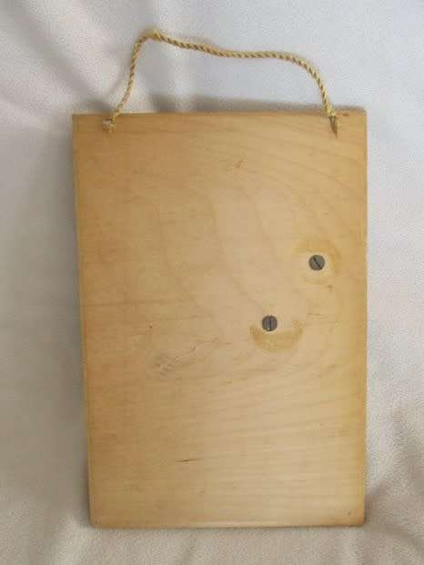 PLAQUE WITH COPPER HORSE`S HEAD AND THERMOMETER - WORKING