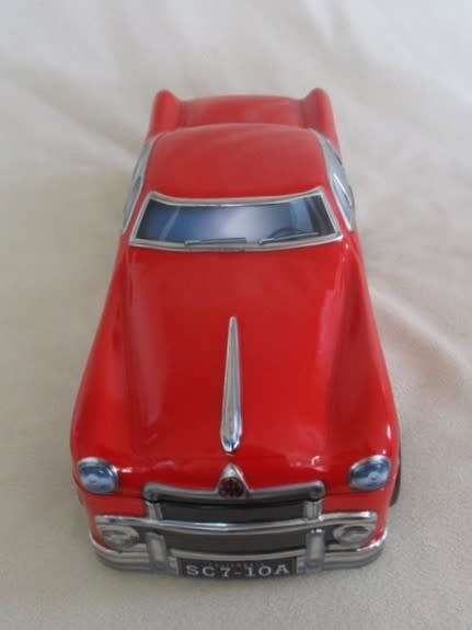 SWEETS/COOKIES TIN WITH VINTAGE CAR SHAPE