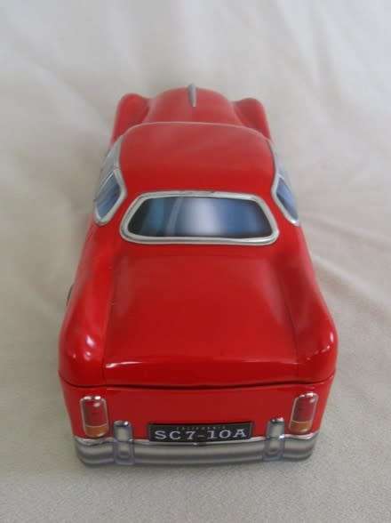 SWEETS/COOKIES TIN WITH VINTAGE CAR SHAPE