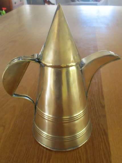 RELISTED  - ANTIQUE PERSIAN/OTTOMAN HAND WROUGHT BRASS COFFEE POT