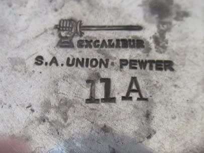 VINTAGE 1950`s EXCALIBUR S.A. UNION PEWTER TANKARD ENGRAVED `HENRY`