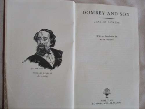 1954 - DOMBEY AND SON BY CHARLES DICKENS - SOFT FAUX LEATHER COVER