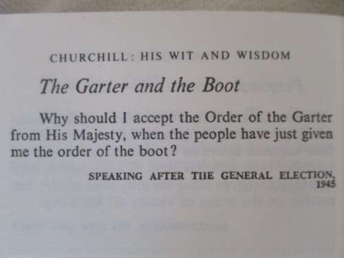 NEED CHEERING UP?  WINSTON CHURCHILL HIS WIT AND WISDOM - HARD COVER IN AS NEW CONDITION
