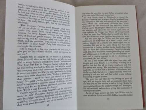 1974 FIRST EDITION - THE MARRIAGE OF THOMAS & JANE CARLYLE BY N BRYSSSON MORRISON