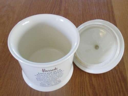 CLASSY HARRODS BLUE STILTON CHEESE LIDDED PORCELAIN JAR