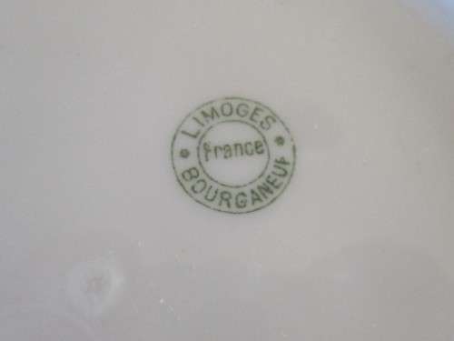 Vintage Limoges Bouganeuf plate with pretty pink roses