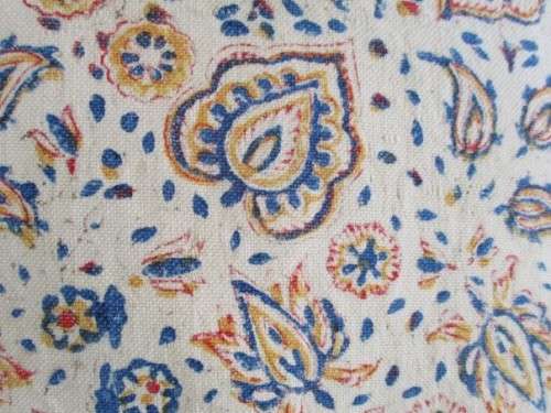 THREE VINTAGE HAND BLOCKED PRINTED (NATURAL DYED) PERSIAN GHALAMKAR CUSHIONS WITH TASSELS