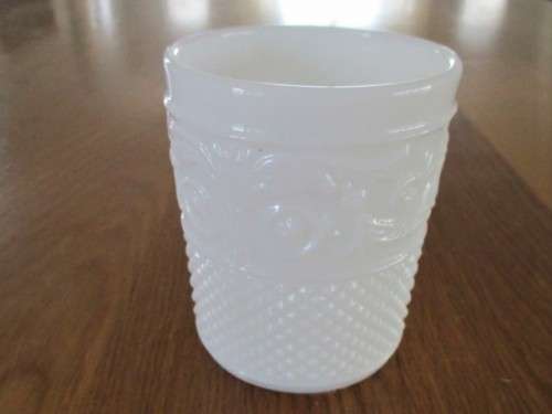 LARGE MILK GLASS DRINKING GLASS