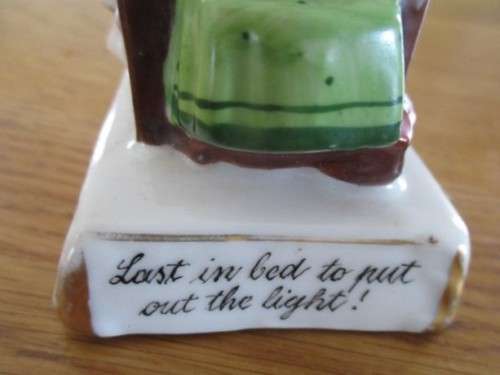 A VERY COLLECTABLE VICTORIAN FAIRING - LAST IN BED TO PUT OUT THE LIGHT (DAMAGE TO HAND)
