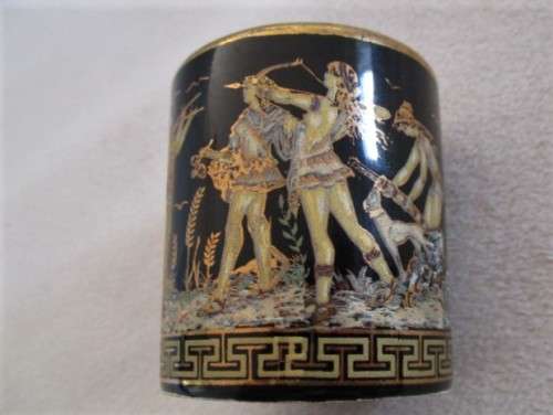 HAND MADE IN GREECE IN 24 K GOLD - P. STAKIAS TOOTH PICK HOLDER