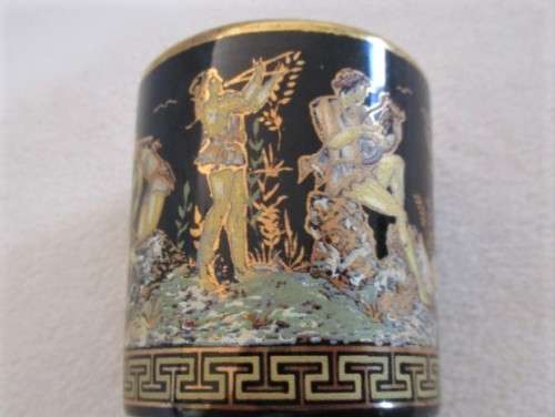 HAND MADE IN GREECE IN 24 K GOLD - P. STAKIAS TOOTH PICK HOLDER