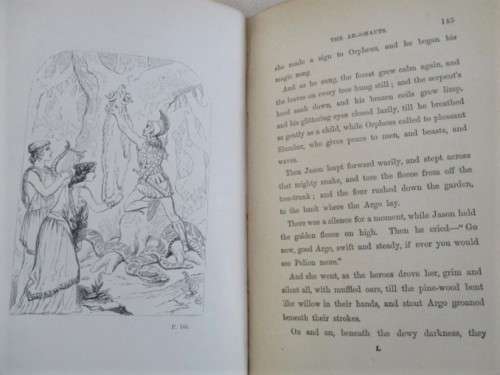 1879 HARD COVER - GREEK FAIRY TALES - THE HEROES BY CHARLES KINGSLEY (AUTHOR OF THE WATER BABIES)