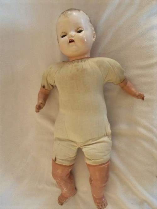 FOR RGERBER1987 ONLY - VINTAGE 1940's/50's COMPOSITION DOLL - LARGE - 49CM TALL