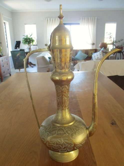 AN ENORMOUS (50CM TALL) AND VERY DECORATIVE TURKISH COFFEE POT/PITCHER - GREAT CONDITION