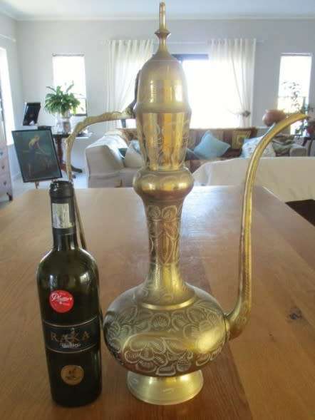 AN ENORMOUS (50CM TALL) AND VERY DECORATIVE TURKISH COFFEE POT/PITCHER - GREAT CONDITION