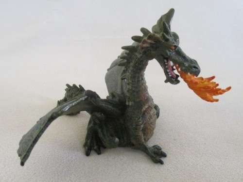 2 - ORIGINAL PAPO FANTASY WORLD FIRE BREATHING DRAGON FIGURE