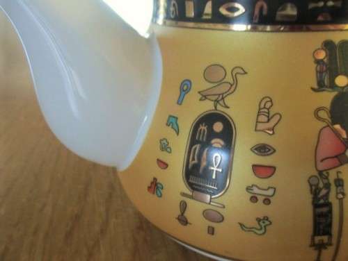 EXQUISITE FATHI MAHMOUD PATE ET EMAIL LIMOGES EGYPTIAN TEAPOT IN EXCELLENT CONDITION