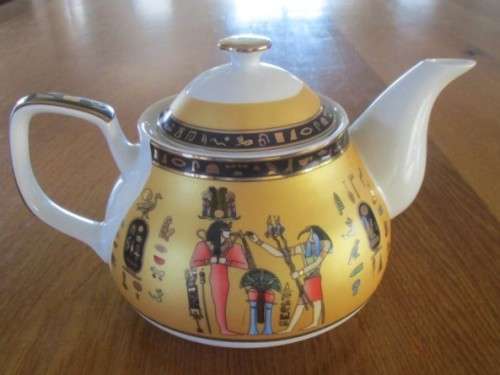 EXQUISITE FATHI MAHMOUD PATE ET EMAIL LIMOGES EGYPTIAN TEAPOT IN EXCELLENT CONDITION