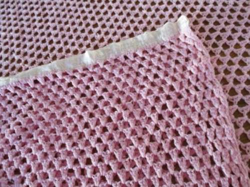 TWO REALLY LARGE VINTAGE CROCHETED BLANKETS - COMPLEMENT EACH OTHER (220CMX195CM & 290CMX180CM)