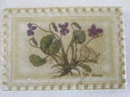 SEVEN SMALL DECORATIVE TILES - TWO MADE IN JAPAN