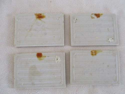 SEVEN SMALL DECORATIVE TILES - TWO MADE IN JAPAN