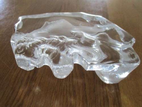 FOR TORI 16 ONLY - STUNNING SWEDISH ART DECO FULL LEAD CRYSTAL SCULPTURE OF WOMAN'S FACE