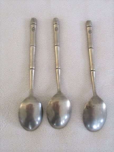 THREE WELL MADE, SIGNED TEASPOONS