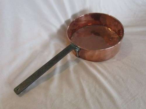 FOR HOLLY444 ONLY - VINTAGE COPPER PAN WITH METAL HANDLE