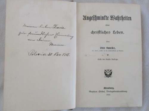 1902 - ONGESCHMINKTE WAHRHEITEN BY OTTO FUNCKE