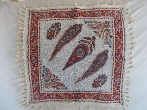 A SMALL VINTAGE HAND PRINTED & WOVEN  PERSIAN/IRANIAN ARYA ARTS CLOTH