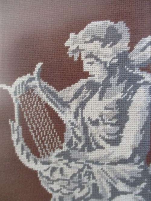 TWO CLASSIC PETIT POINT TAPESTRIES IN VINTAGE FRAMES