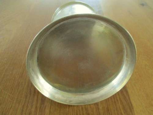 BEAUTIFULLY ETCHED VICTORIAN SOLID BRASS BEER MUG/TANKARD