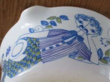 MID CENTURY  FIGGJO FLINT TURI-DESIGN SMALL CERAMIC SAUCE PAN - MADE IN NORWAY