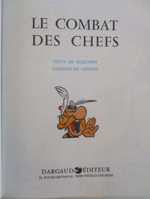 FOR THE ASTERIX COLLECTOR - 1980 HARDCOVER IN ORIGINAL FRENCH - ASTERIX AND THE BIG FIGHT