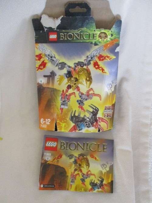 TWO SETS OF LEGO BIONICLE - KETAR CREATURE OF STONE AND IKIR CREATURE OF FIRE