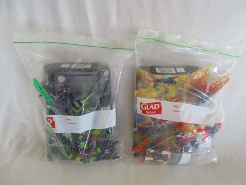 TWO SETS OF LEGO BIONICLE - KETAR CREATURE OF STONE AND IKIR CREATURE OF FIRE