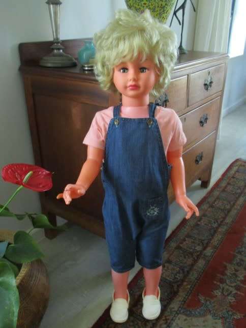 LARGE 92CM TALL VINTAGE PRIMA WALKING DOLL - CUTE OUTFIT PLUS ORIGINAL DRESS - STUNNING CONDITION!!