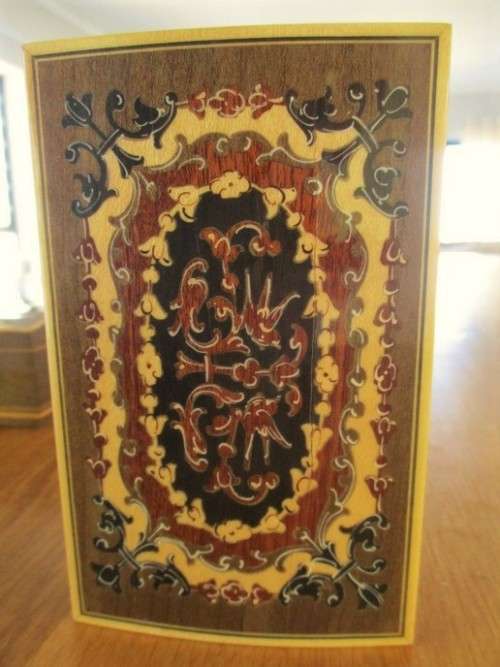 FOUR STUNNING INLAID BOXES - ONE FITS INSIDE THE OTHER - EXQUISITE MARQUETRY