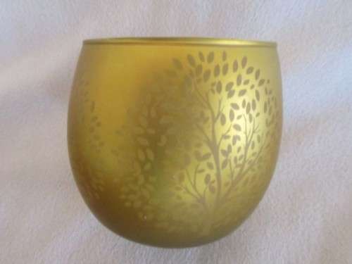 THREE PRETTY GLASS VOTIVE/TEALIGHT CANDLE HOLDERS