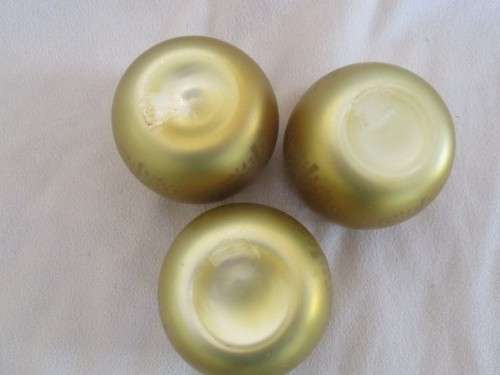 THREE PRETTY GLASS VOTIVE/TEALIGHT CANDLE HOLDERS
