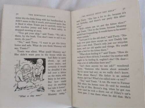 RATHER RARE 1958 ENID BLYTON FIRST EDITION - THE BIRTHDAY KITTEN (HARD COVER)