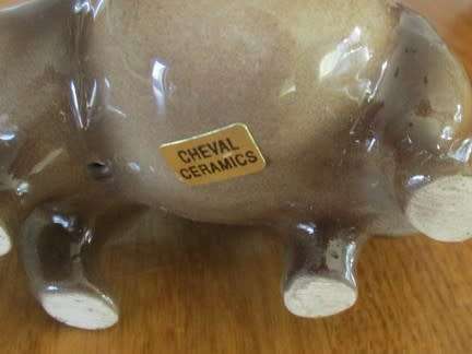 COLLECTABLE SOUTH AFRICAN CHEVAL CERAMICS - TWO HIPPOS