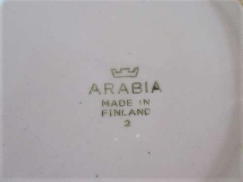 TWO VINTAGE MID CENTURY ARABIA FINLAND DEEP PLATES - MILL SCENE