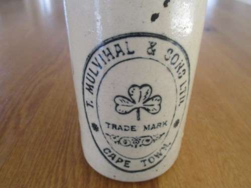 FOR ANTICO5939 ONLY - TWO ANTIQUE STONEWARE GINGER BEER BOTTLES - RARE TO FIND WITH LIDS!!
