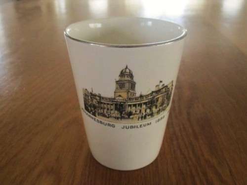 VINTAGE 1936 MADDOCK, ENGLAND MUG MADE FOR JOHANNESBURG JUBILEUM - 1886 - 1936