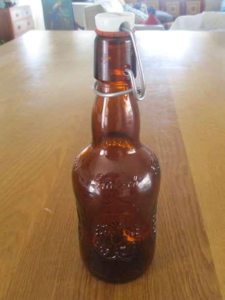 RELISTED - VINTAGE GROLSCH BEER BOTTLE WITH PORCELAIN SWING TOP