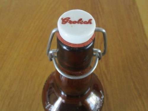 RELISTED - VINTAGE GROLSCH BEER BOTTLE WITH PORCELAIN SWING TOP